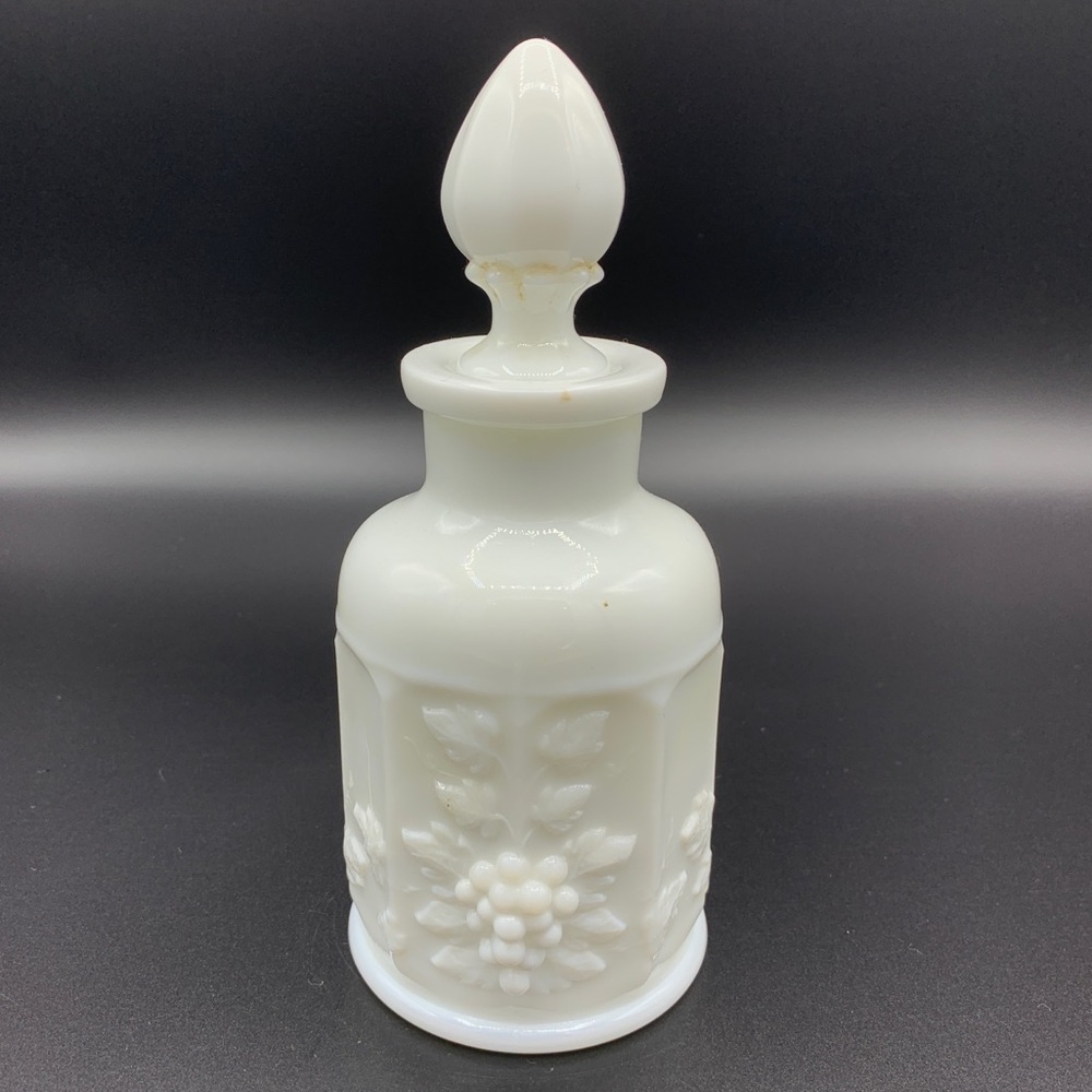 Westmorland Milk Glass Grape Perfume Bottle